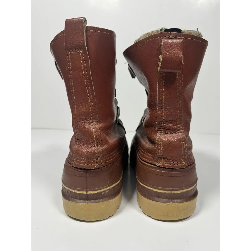 Sorel Felt Labeling Law Men's Snow Boots 11‎ Brown Mid Calf Casual Lace Up Boots